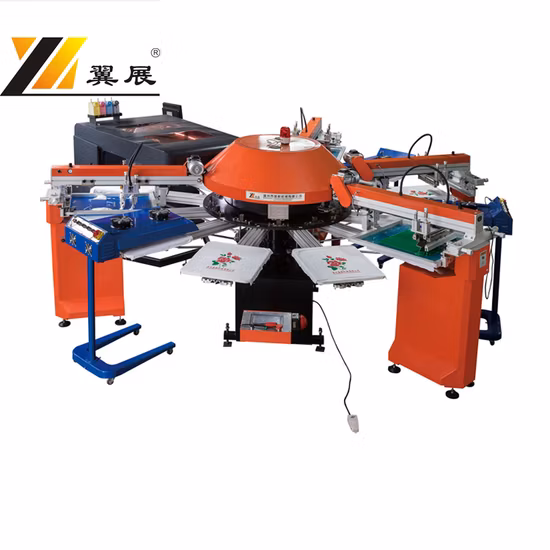 Spg Automatic Four Color Screen Printer with Yz Series Digital Printing Machine