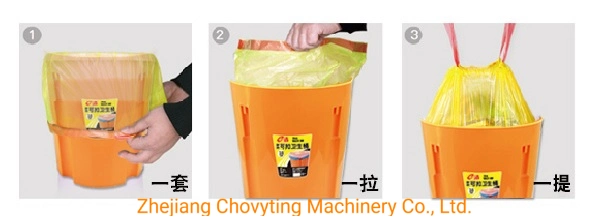 kitchen Drawstring Trash Bag Drawstring Garbage Bag Plastic Bag Making Machine